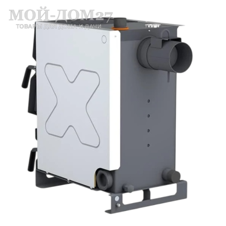 Твердотопливный котел ZOTA Master-X 18П | Мой-Дом27 | Мощность 18 кВт (отапливаемая площадь до 180 м2)
Котёл предназначен для работы на твёрдом топливе, имеет варочную плиту, с резьбовым фланцем для установки блока ТЭНов, рабочее давление в котле 3 кгс/см2.